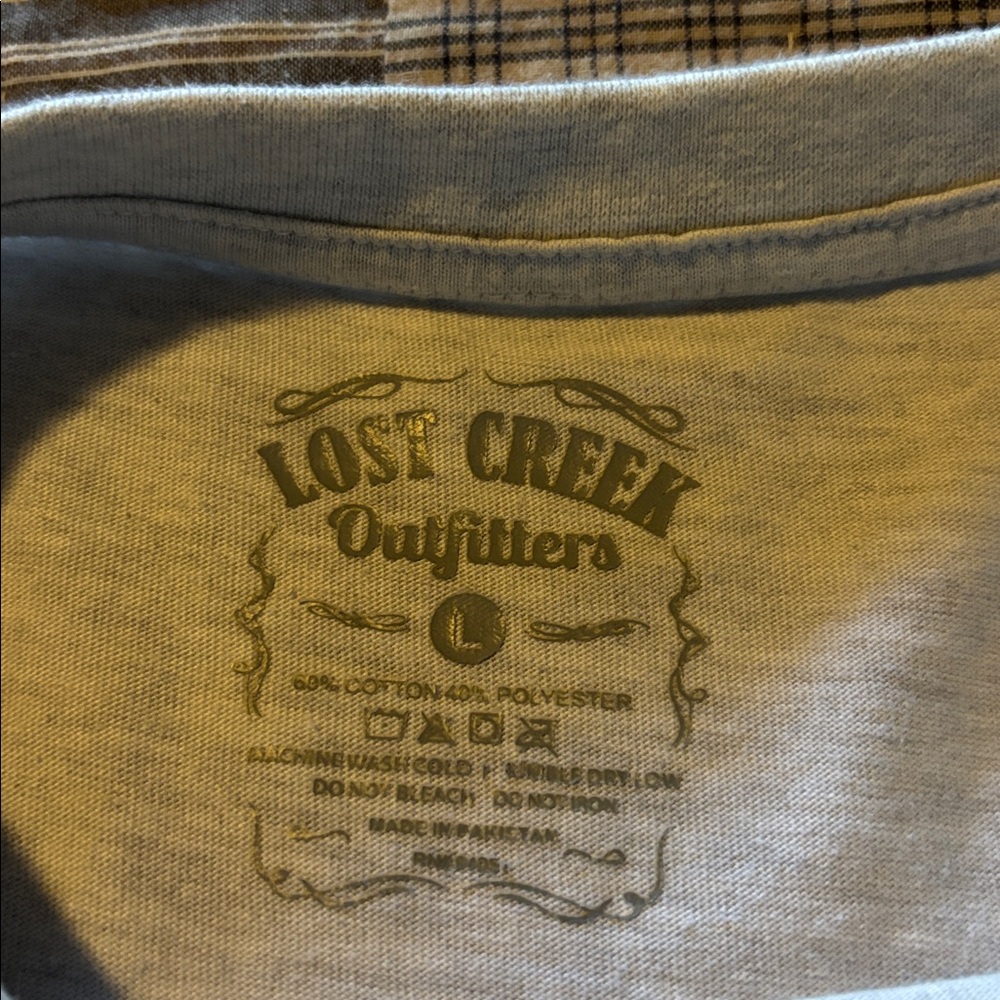 Graphic Long-Sleeve Tee - Light Gray with Black Print - Picture 2 of 2